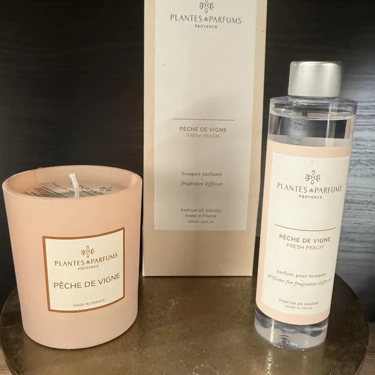 bougie pêche de vigne