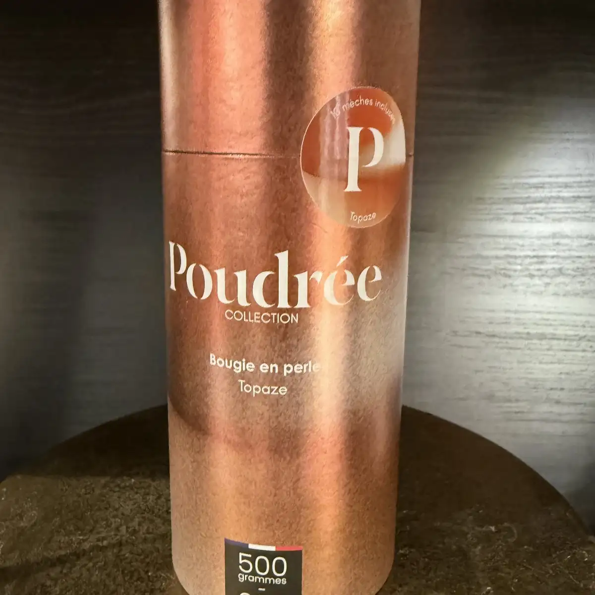 bougie poudrée paris  topaze